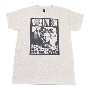 Mother Love Bone Central Tavern Concert Graphic T-Shirt Mens Heather Grey